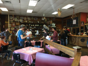 Cast and crew of the film Baby Girl shoot scenes inside Charlie’s Old Fashioned Burgers in Farmersville.