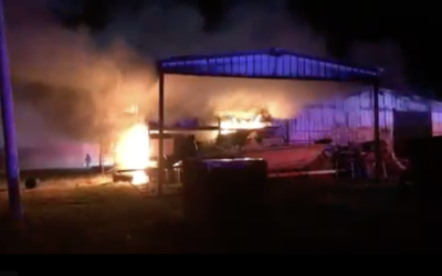 Early morning structure fire damages local business